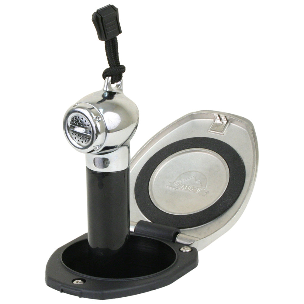 Scandvik Black &amp; SS Recessed Transom Shower Handle/Hose - Vertical/Horizontal Mount - 6' Hose