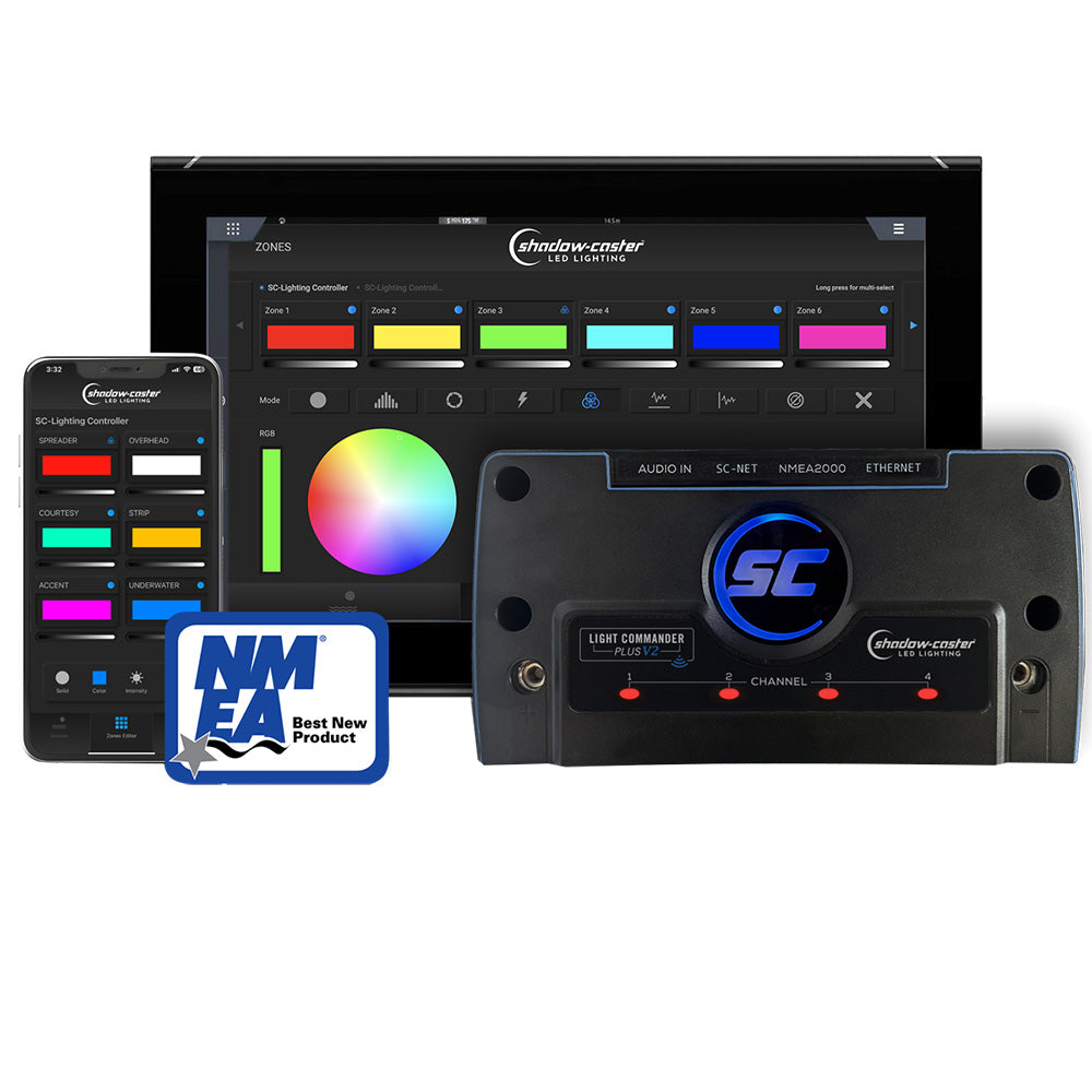 Shadow-Caster Light Commander Version 2 - 6-Zone Lighting Controller w/Bluetooth/Wi-Fi, NMEA 2000 &amp; HTML Ethernet Connectivity
