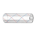 Trident Marine 3/4" x 50' Clear Reinforced PVC Hose Tubing Red &amp; Blue Tracer