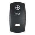 Pacer Actuator - 'ACCY' f/V Series Contura Switches - Black - Laser Etched (Top/Bottom Light)