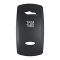 Pacer Actuator - 'TRIM TABS' f/V Series Contura Switches - Black - Laser Etched (Top/Bottom Light)