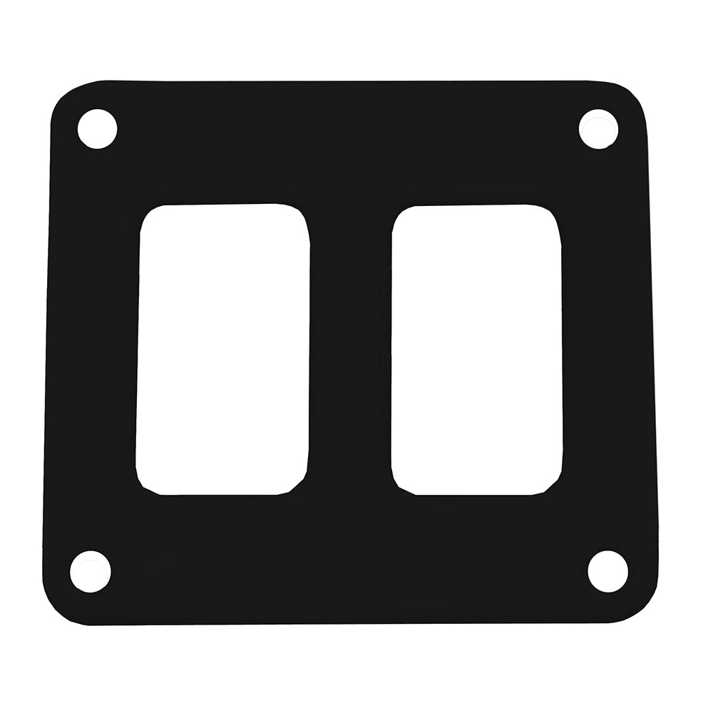 Pacer Switch Panel - 2 Switch &amp; 1 Row - 3" x 2.75" - Black Powder Coated Aluminum