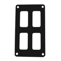 Pacer Switch Panel - 2 Switch &amp; 2 Row - 3" x 4.75" - Black Powder Coated Aluminum