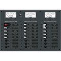 Blue Sea 8084 AC Main +6 Positions/DC Main +15 Positions Toggle Circuit Breaker Panel - White Switches